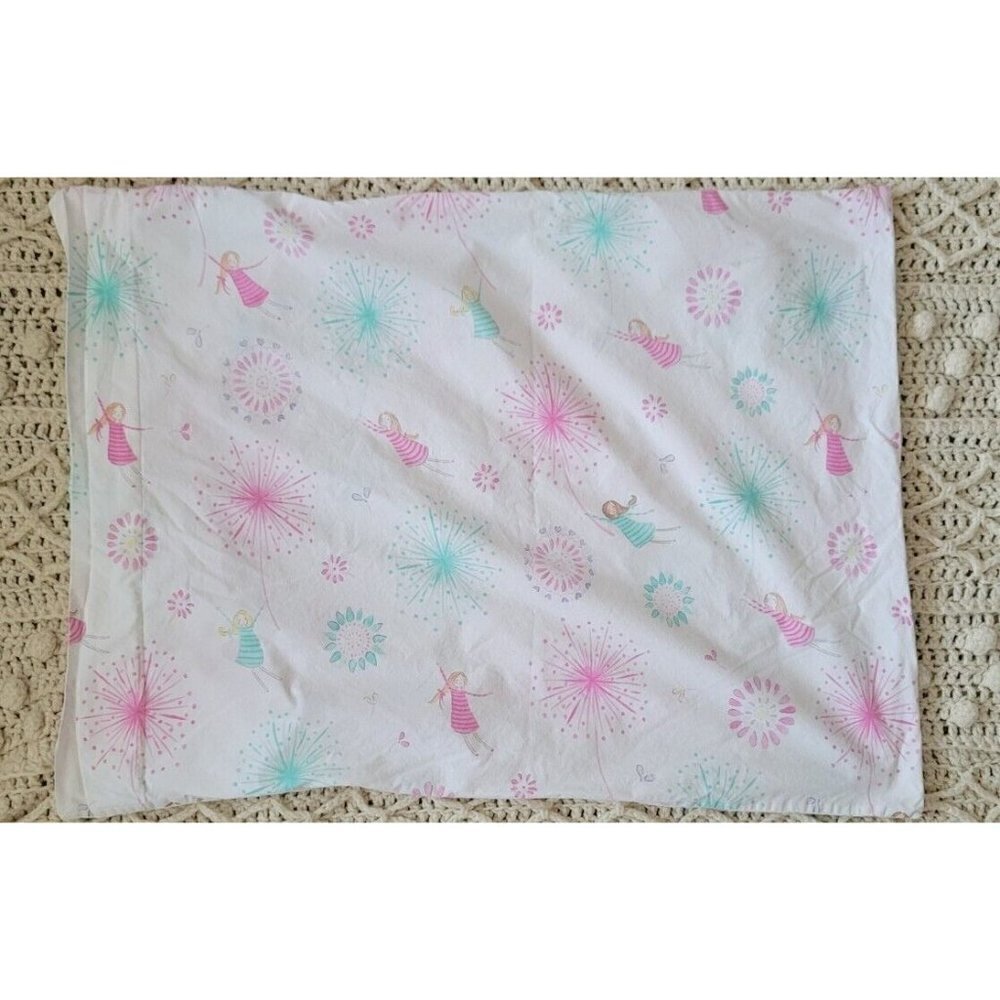 Pottery Barn Kids Floral Fairy Girls Standard Pillowcase
